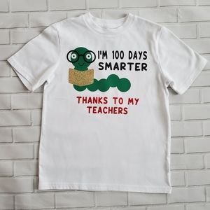 100th day of school shirt boys/girls size 8